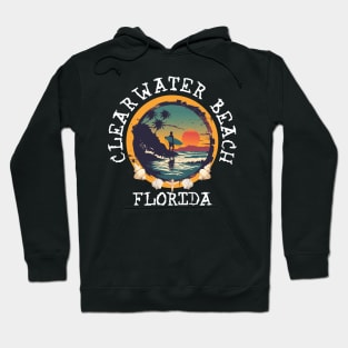 Clearwater Beach - Florida (with White Lettering) Hoodie